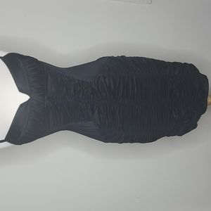 Bebe Blk dress with ruching all throughout